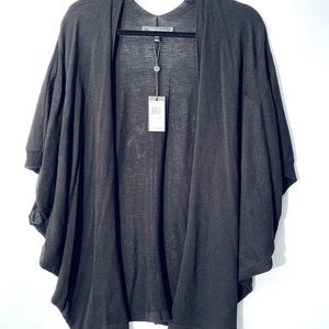 Max Studio black cardigan kimono style, fits S-L